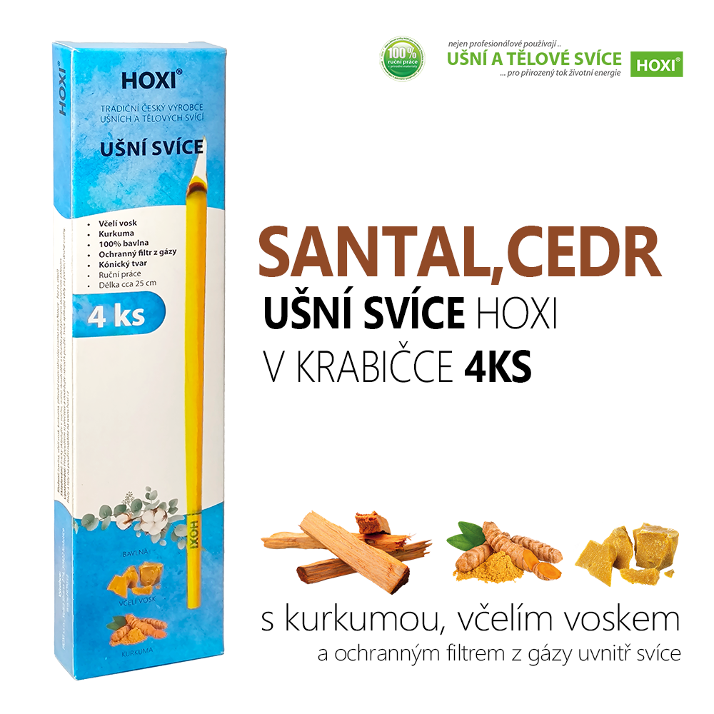 USNI svice HOXI SANTAL-CEDR-4ks krabicka - 01